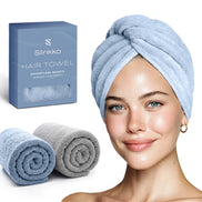 Microfiber Hair Towel (2-Pack)