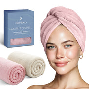 Microfiber Hair Towel (2-Pack)